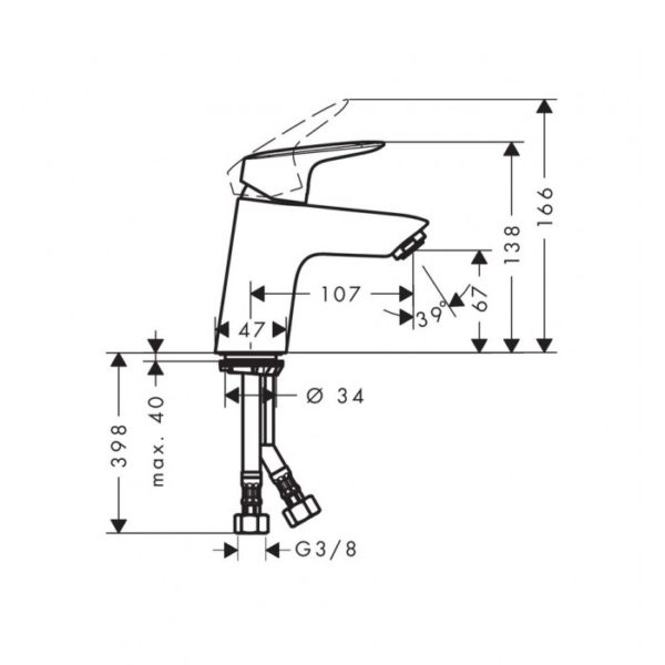 Hansgrohe Logis 70 de Lavabo