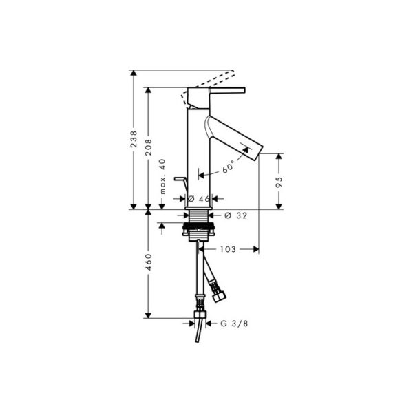 Axor Starck 100 de Lavabo Cromo