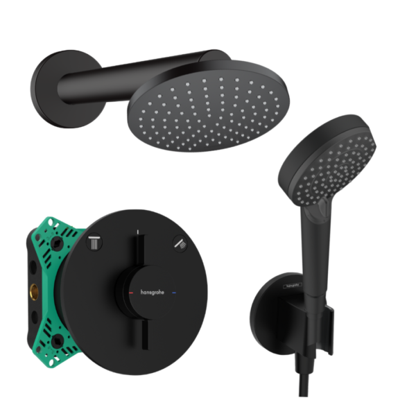 Hansgrohe Pack Empotrado DuoTurn S Vernis Negro Mate